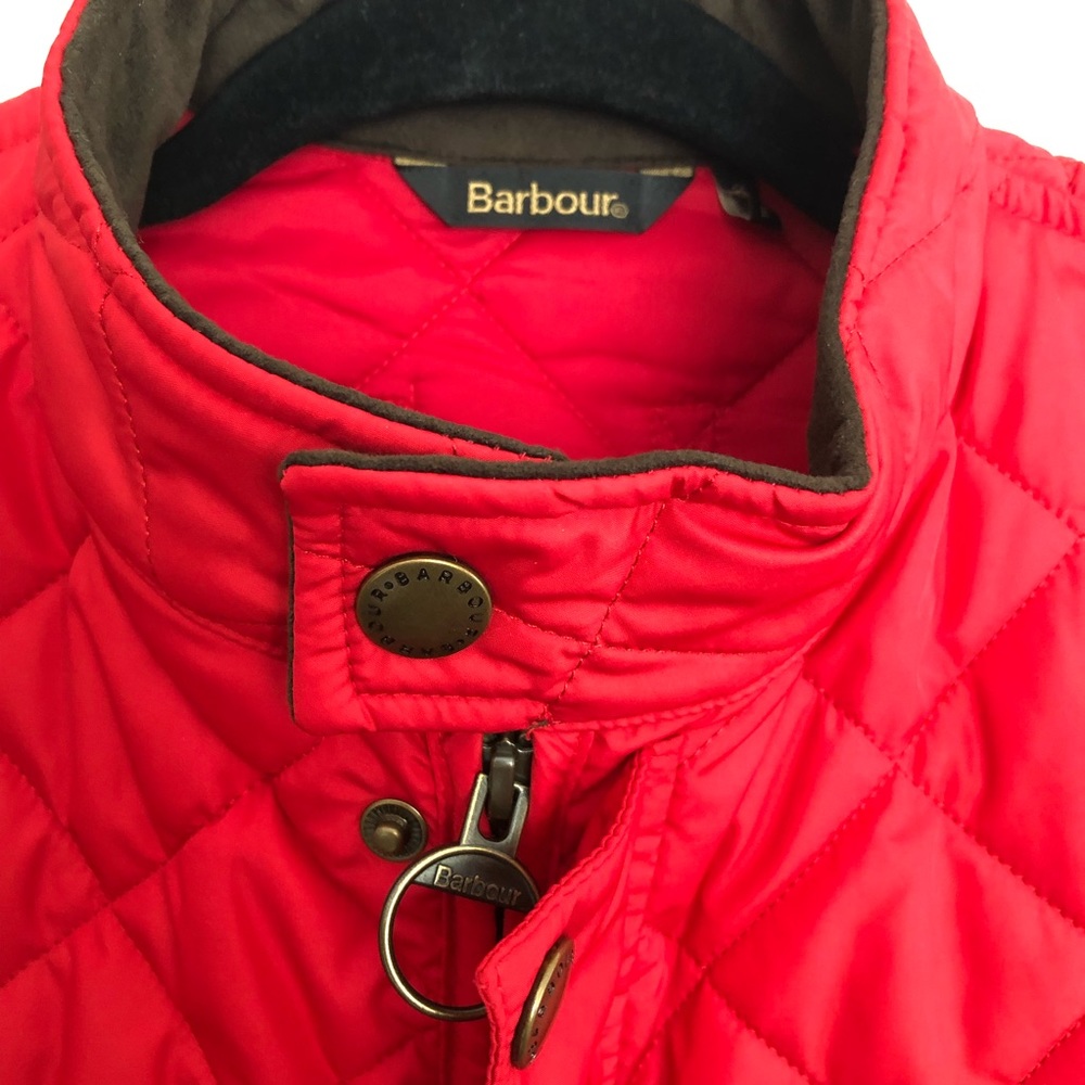 Barbour Lowerdale Red Quilted Gillette Vest L
